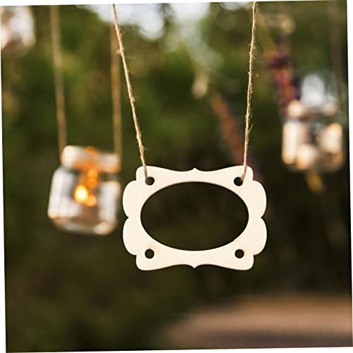 KALLORY 20pcs Small Photo Frame Unfinished Wood Slices Craft Necklace Pendant Unfinished Photo Frames Wood Frames for Crafts Scrapbooking Picture KALLORY