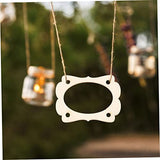 KALLORY 20pcs Small Photo Frame Unfinished Wood Slices Craft Necklace Pendant Unfinished Photo Frames Wood Frames for Crafts Scrapbooking Picture KALLORY