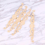 BESPORTBLE 4pcs Wood Carved Onlay Applique Unpainted Rose Flower Applique for DIY Craft Door Home Furniture Decoration BESPORTBLE
