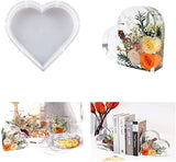 Resin Silicone Molds Large Heart Hexagon Resin Molds Deep Epoxy Resin Mold for Flowers Preservation Resin Art Resin Casting DIY (A-Heart) Flexyony