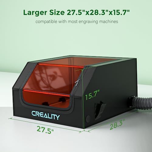Enclosure for Laser Cutter, Creality Flame Retardant and Smoke-Proof Cover for Laser Engraver, Foldable Laser Engraving Machine Accessories,