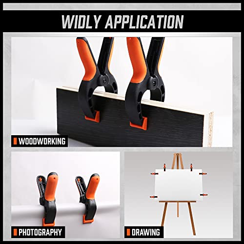 HORUSDY 6-Pack Wood Clamps for Woodworking, 12" and 6" Bar Clamps, Wood Working Clamps Sets, Quick Clamps F Clamp with 150 LBS Load Limit (6-Pack HORUSDY