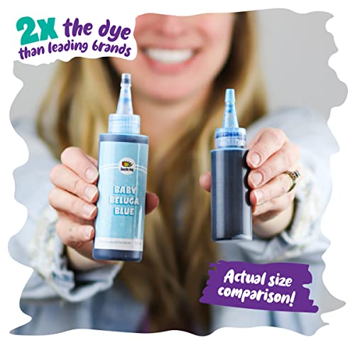 Tie Dye Party Kit for Kids & Adults - 36 Large Tye Dye Bottles with 12 Colors & Tie Dye Powder, Soda Ash, Gloves - Tie Dye Kit for Large Groups - DOODLE HOG