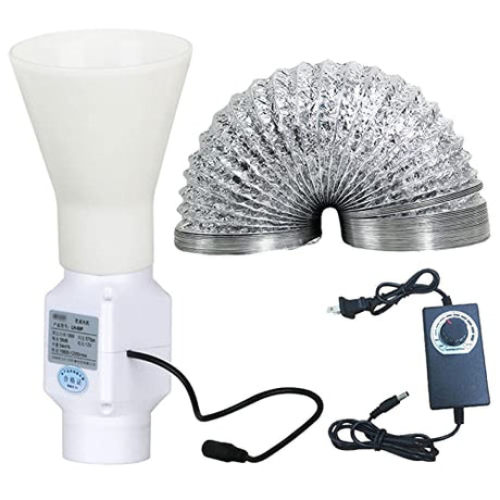 2 Inch Antidious Fume Extractor with Speed Controller & 20 Feet of Ducting 18W Inline Exhaust Fan Smoke Soldering DIY Fan for Soldering Work Laser DAYDAY helper