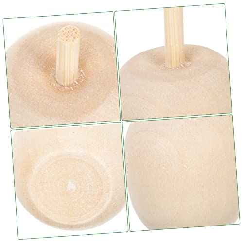 NOLITOY 90 Pcs Wooden DIY Mini Wooden Peg Dolls Figure Wood Fruit Decor Wooden Apples Unfinished Wooden Craftsc Kids Unfinished Fruit Toys for Kids NOLITOY