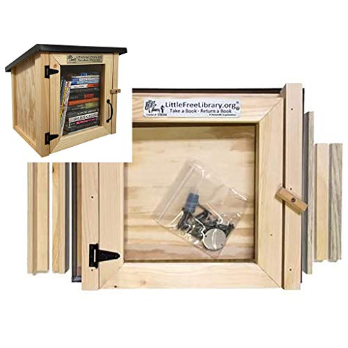 LITTLE FREE LIBRARY® Unfinished Kit with Official Charter Sign and World Map Access Included, Amish Crafted in America, Share Books, Support the LITTLE FREE LIBRARY