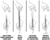 HIT Tool 2-in-1 Spring Loaded Nail Set Tool - 1/32" & 2/32" Combination Nail Set and Punch Hammerless Spring Tool HIT Tool