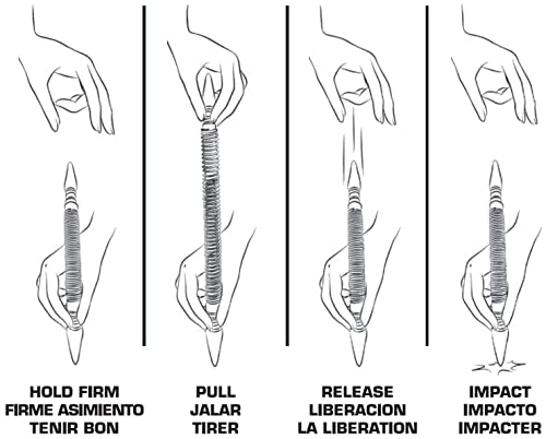 HIT Tool 2-in-1 Spring Loaded Nail Set Tool - 1/32" & 2/32" Combination Nail Set and Punch Hammerless Spring Tool - WoodArtSupply