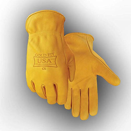 Golden Stag MADE IN USA Men's Leather Glove, Heavy Duty Work Glove, Seamless Cowhide Glove, XX-Large, USA250 DIY, Yardwork, Construction, Outdoor Golden Stag