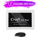 WAYCOM Rubber Stamp Making Kit,Rubber Carving Block Linoleum Cutter Set Rubber Stamp Carving Block Craft Ink Pad Hobby Knife Pencil for DIY Stamp WAYCOM