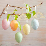 20pcs Rainbow Wood Cutout Unfinished Wooden Rainbow Unpainted Rainbow Slices Rainbow Cloud Pieces DIY Blank Graffiti Rainbow with Hemp Rope for Craft SEWACC