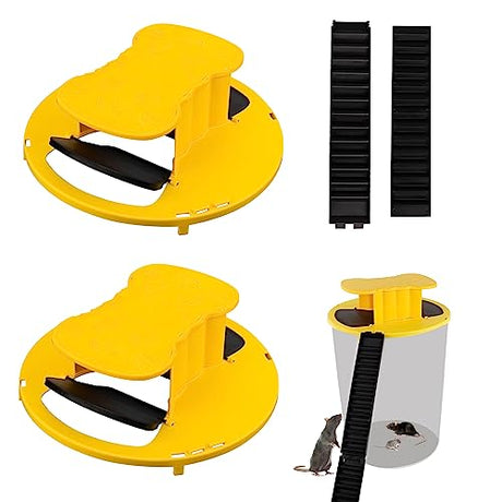 Mouse Trap Bucket,Bucket Lid Mouse Rat Trap, Reusable Humane Mouse Traps for Indoor Outdoor，Automatic Reset Bucket Lid Mouse Trap，5 Gallon Bucket ABEIER