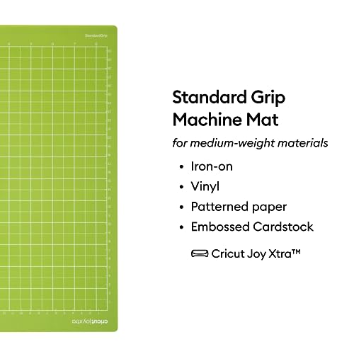 Cricut Standard Grip Machine Mat 8.5in x 12in, Reusable Cutting Mat for Crafts with Protective Film, Use with Cricut Cardstock, Iron On, Vinyl and