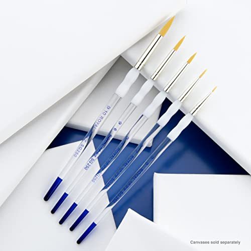 Royal & Langnickel - 5pc Soft Grip Gold taklon Paint Brush Set, Round | SG303 Royal Brush