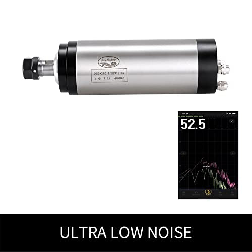 CNC Spindle Motor Kits, 110V 2.2KW 80mm Water Cooled Spindle Motor CNC motor +110V 2.2KW VFD+Clamp Mount +Water Pump+ Water pipe+ER20 Collet set + Zhong Hua Jiang