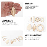 Wooden Dangle Earring Making Kit The Natural Wood Pendants are Made of Wood, Durable and Safe to wear, Also Lightweight, Wont Produce Much Burden to EXCEART