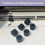 Rubber Roller Replacement Compatible with Cricut Maker/Maker 3, Mat Guide Rubbers for Cricut Repair Accessories FEOXSHAL