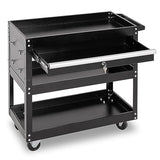 SUN & SUMMER Tool Chest with Wheels, Rolling 3-Tier Tool Box with Wheels 330 LBS Capacity Heavy Duty Utility Industrial Service Cart with Locking SUN & SUMMER