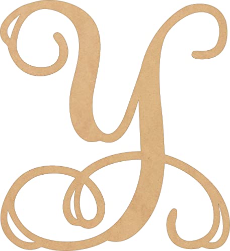 5 Inch Wooden Letter Monogram Initial Y Unfinished Craft, Wood Alphabet Vine Wedding Decor, MDF Paintable Wall Art DIY Cutout NEXTCraft