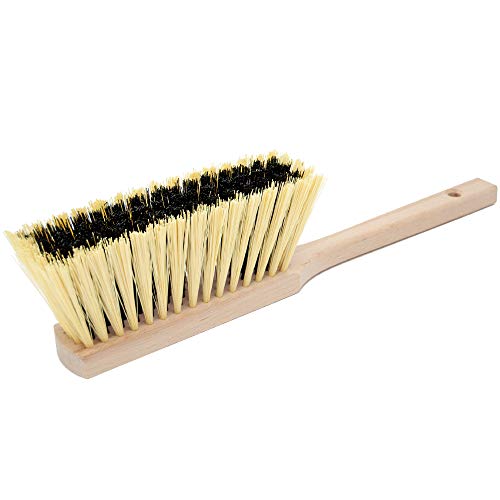 14.2" Hand Broom Medium-Soft Bristles Cleaning Brush, Bench Brush with Wooden Handle, Hand Brush for Professional and Domestic Use, Shop Brush, - WoodArtSupply