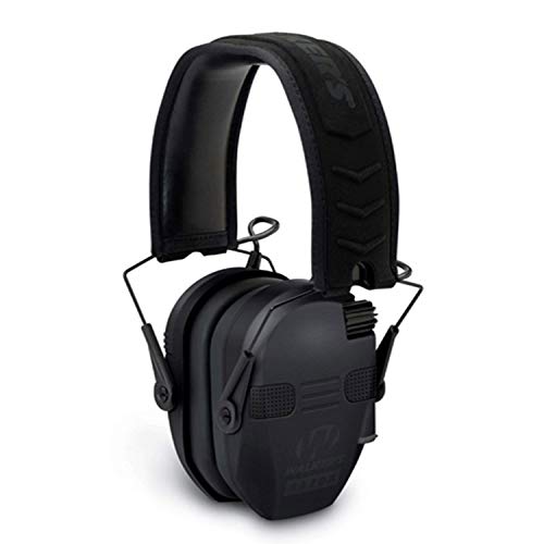 Walker's Razor Slim Electronic Bluetooth NRR 23 dB Hearing Protection Earmuffs for Outdoor/Indoor Shooting Range with Shockproof Carrying Case, Black Walker's