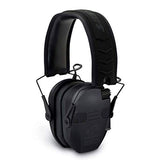 Walker's Razor Slim Electronic Bluetooth NRR 23 dB Hearing Protection Earmuffs for Outdoor/Indoor Shooting Range with Shockproof Carrying Case, Black Walker's