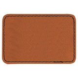 Rectangle Laserable Leatherette Patch with Adhesive, Blank Hat Patches, Glowforge Laser Supplies, Faux Leather, 10 Pack, Rawhide AMERICAN PERSONALIZED