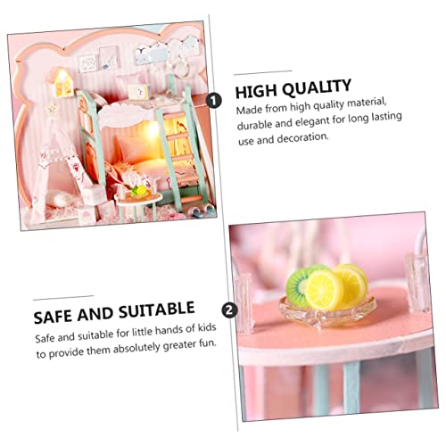 VICASKY 1 Set Children Play House Cottage The House Miniforce Toys Kids Playset Children Toys Kids Toys Creative DIY House Model DIY Wood Toy Manual VICASKY