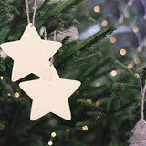 BESPORTBLE 50Pcs Unfinished DIY Wood Chips, Star Shaped DIY Graffiti Slices, Wooden Crafts to Paint BESPORTBLE