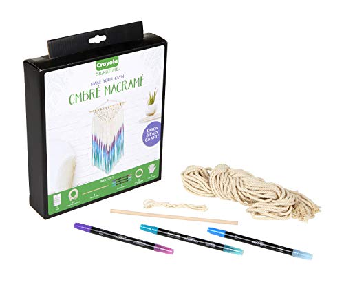 Crayola DIY Macrame Wall Hanging Kit, Ombre Macrame Supplies, Gift, Ages 14, 15, 16, 17 - WoodArtSupply