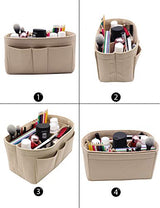 LEXSION Felt Insert Bag Organizer Bag In Bag For Handbag Purse Organizer Fits Speedy Neverful 8010 Beige M LEXSION