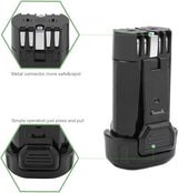 Hanaix 2Pack 2000mAh 8V MAX Replacement Battery for DEWALT DCB080 DCB095 DCF682 DW4390 DCF680N1 DCF680N2 DCF680G2 Li-ion Battery Hanaix