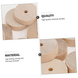 EXCEART 60 Pcs Log Wheel Wood Steering Wheel Toy Model Building Kits Unfinished Wood Wheels 1/4 Dowel Rod Children DIY Toys Dowels Car Accesories EXCEART