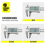 Segomo Basics 6 Inch Electronic Digital Calipers: Inch, Fractions, Millimeter Conversion | Digital Caliper Measuring Tool | Calipers Measuring Tool | Segomo Tools