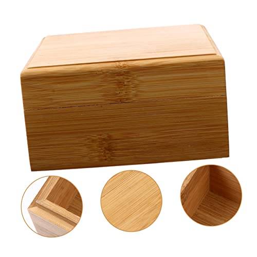 MAGICLULU 2 Pcs Wooden Storage Box Treasure Chest Unfinished Wooden Chest Jewelery Organzer Tarot Unfinished Wood Crates Blank Wooden Storage Bins MAGICLULU