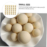 SEWACC 60PCS Wooden Beads Small Wooden Balls Wooden Balls for Crafts paintable Wooden no Hole Wood Beads Round Wood Balls Unfinished Wood Beads gnome SEWACC