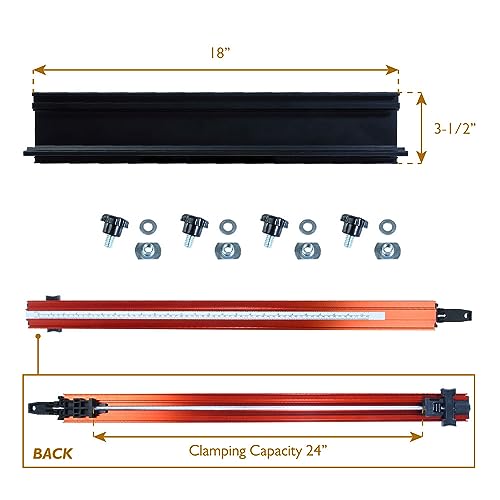 O'SKOOL 24 inch Straight Edge Guide Clamp with Band Saw Fence O'SKOOL