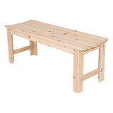Shine Company 4204N 4 Ft. Backless Wood Outdoor Garden Bench – Natural Shine Company