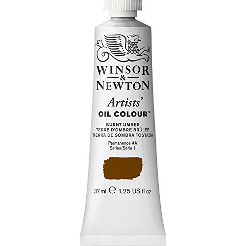 Winsor & Newton Artists' Oil Color, 37ml (1.25 oz) Tube, Burnt Umber - WoodArtSupply