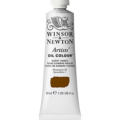 Winsor & Newton Artists' Oil Color, 37ml (1.25 oz) Tube, Burnt Umber - WoodArtSupply