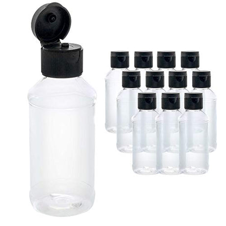 U.S. Art Supply 4 ounce Squeeze PET Plastic Bottles with Flip Cap - BPA-free, food safe, medical grade plastic, acrylic pouring paint Great For Hand US Art Supply