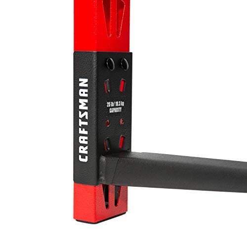 CRAFTSMAN 6-Arm, 10-Inch Deep Cantilever Rack Workshop for Wood, Lumber or Pipe Storage System, Arms Feature Anti-Marring Rubberized Coating and Roll Craftsman