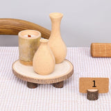 Natural Round Wood Slices 10 Pack 8-9 inches Unfinished Wood kit Circles DIY Crafts Wood Ornament Discs with 10 PCS Cards and 10 PCS Wood Table FORACKS