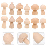 SEWACC 18 Pcs Wooden Mushrooms Unfinished Wood Mushroom Various Sizes Smooth Mushroom Decor Mini Mushrooms for Arts and Crafts Projects Decoration SEWACC