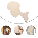 SEWACC Mother's Day Wood Chips Unfinished Wood Chip Wooden Ornaments Unfinished Wood Cutout Mother Gifts African Women Wood Cutout Mom Girl Gift DIY SEWACC