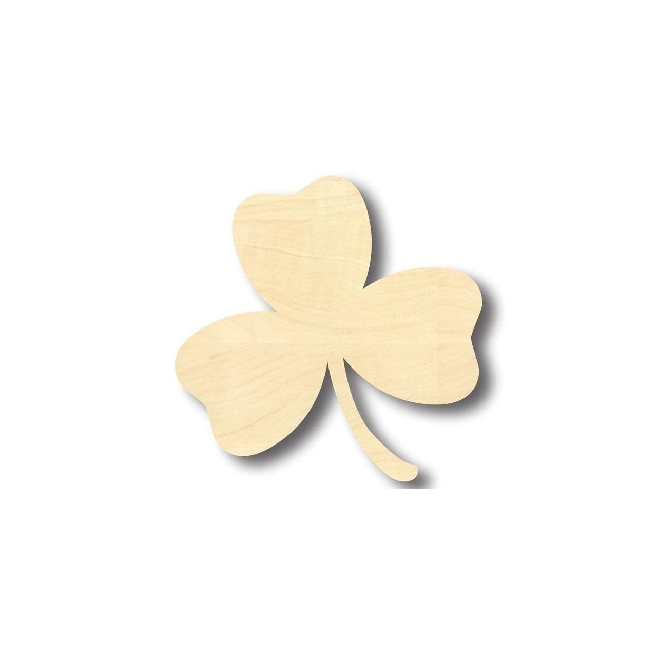 Unfinished Wood Shamrock Shape - St Patrick's - Craft - up to 24" DIY 3" / 1/8" 24 Hour Crafts