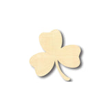 Unfinished Wood Shamrock Shape - St Patrick's - Craft - up to 24" DIY 3" / 1/8" 24 Hour Crafts