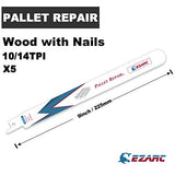 EZARC Reciprocating Saw Blades Set 9 Inch, Bi-Metal with Cobalt Nail Embedded Wood, Pallet Repair, Multi-Purpose Demolition Blades for EZARC