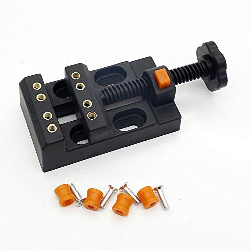 Sourcemall Universal Mini Drill Press Vise Clamp Table Bench Vice for Jewelry Walnut Nuclear Watch Repairing Clip On DIY Sculpture Craft Carving Sourcemall