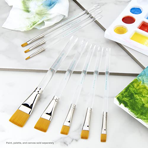 Aqualon Royal & Langnickel Flat & Shader Artist Brush Set, 8-Piece Aqualon